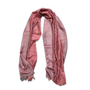 LOUIS VUITTON LV Vintage Two-Tone Iridescent Pink Monogram Scarf Shawl Wrap